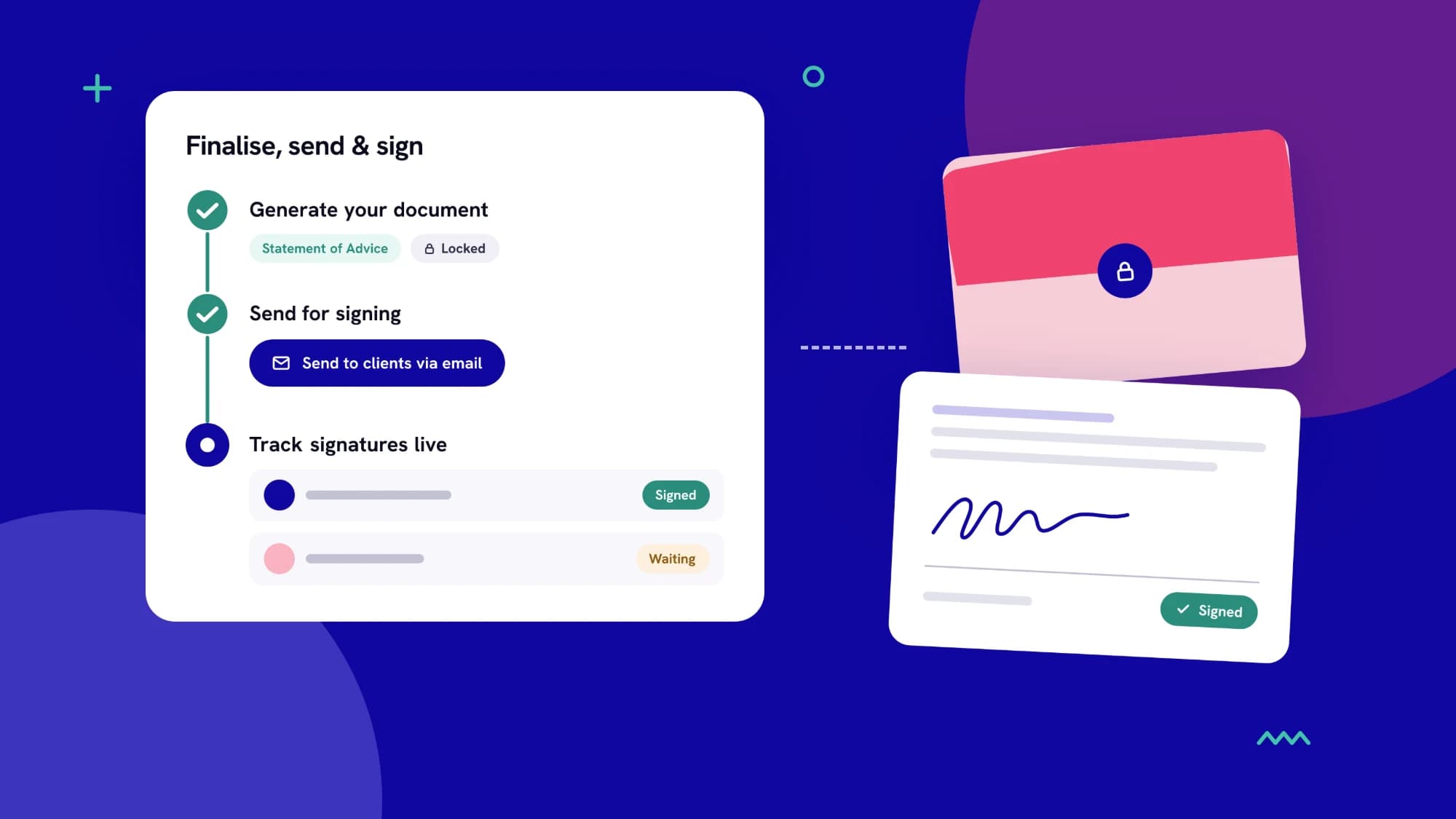 Send for signing and track every signature in one place.